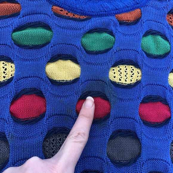 Rare VINTAGE COOGI Australia Bubble Dot 3D Textured Knit Sweater M – Some Flaws - Picture 16 of 16